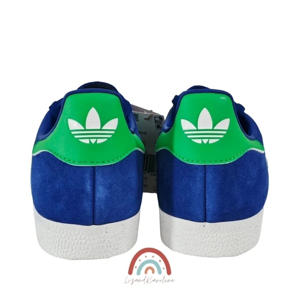 New! Adidas Originals Gazelle Shoes in Royal Blue Green